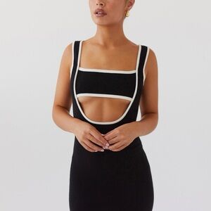 Peppermayo Contrast Trim Mini Dress